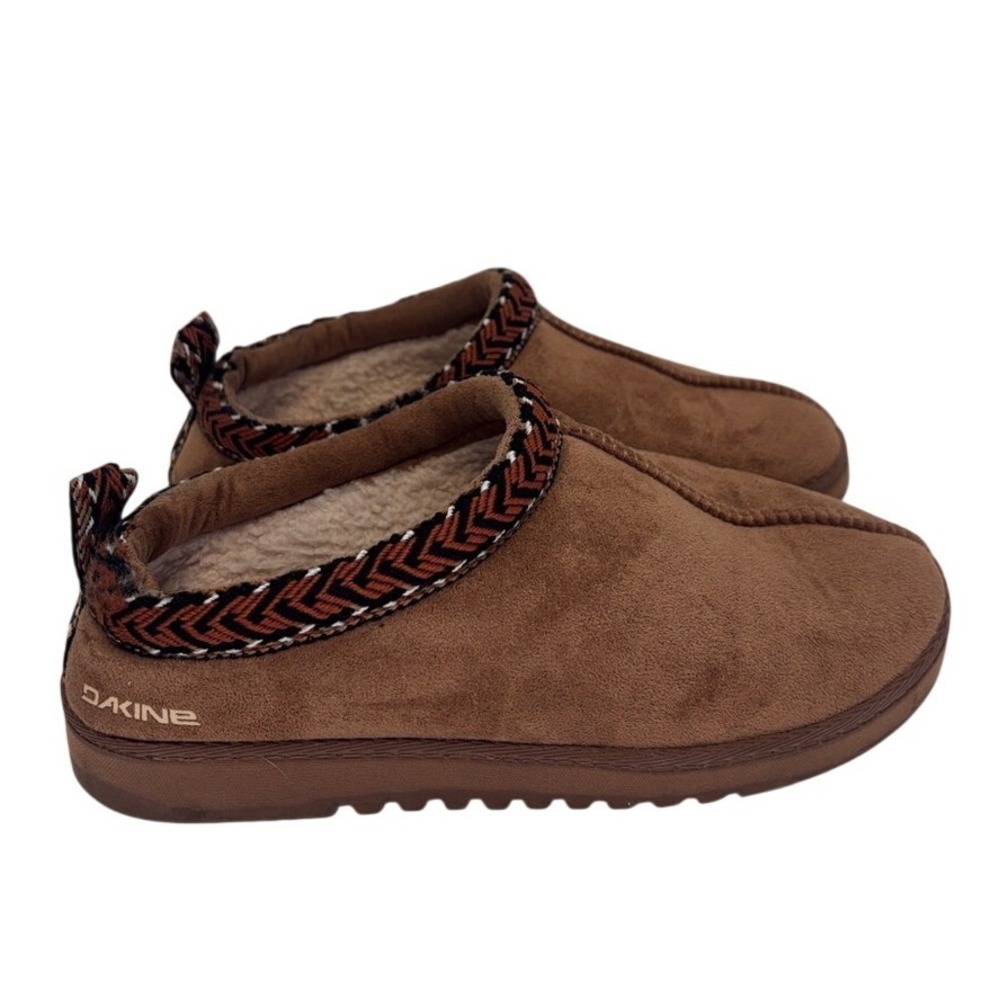 Dakine Womens Chestnut Brown Faux Suede Shearling Lined Slippers Size S 5-6